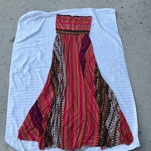 Elan Strapless dress multi color